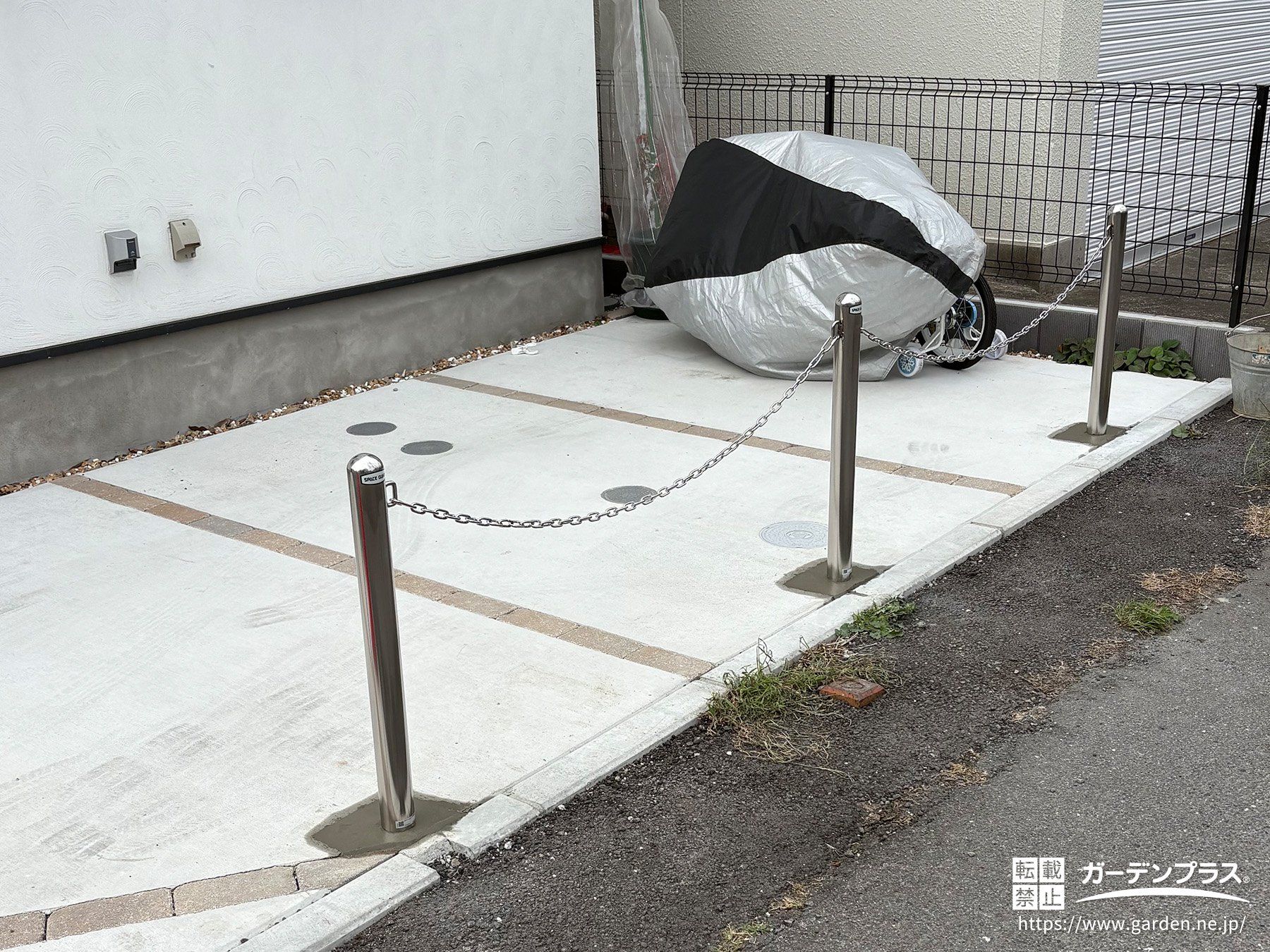 不正な車両の進入を防止する車止め