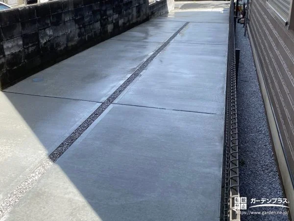 メンテナンス性にも配慮した旗竿地の新築外構