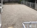 防草シートと優しい色合いのさなげ砂利で雑草対策をしたお庭工事