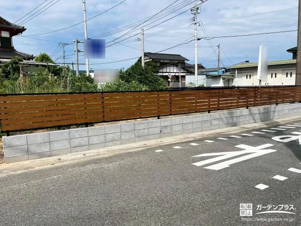 生垣のかわりにフェンスを施工してローメンテナンス化した工事