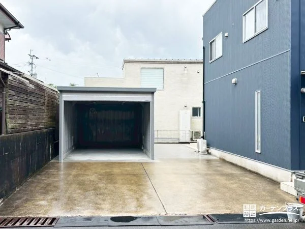 内部での作業も可能なガレージ設置リフォーム工事