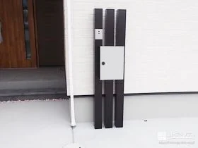 シンプルに、さりげなく魅せる。造作機能門柱でつくる洗練の玄関まわり[施工後]