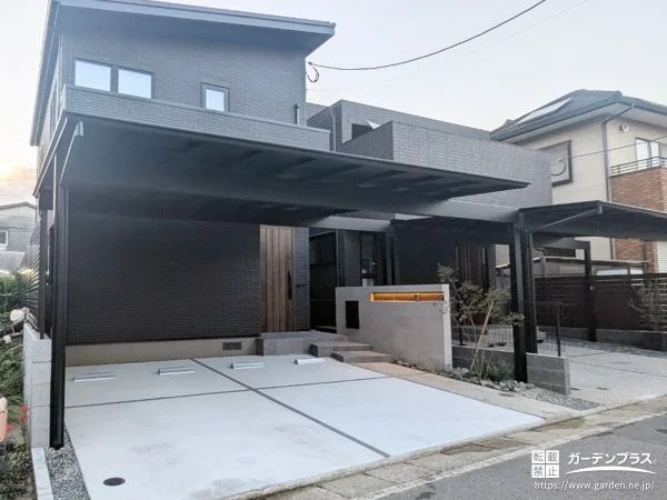 梁延長でお車を余裕をもって停められるカーポート設置工事