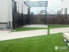 家族みんなが使いやすいスタイリッシュな駐輪スペース[施工後]