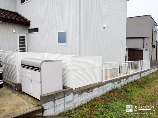 プライバシーが守られた勝手口まわり