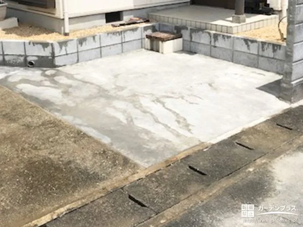 既存スペースを活かし出し入れしやすくした駐車スペース拡張工事