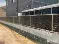 木目調デザインでシックな印象に仕上がった目隠しフェンス工事