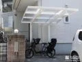 サイクルポートとテラス屋根を組合わせて雨の日も快適な外構工事