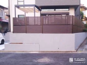 高低差を守る花壇付きの頑丈な土留め[施工後]