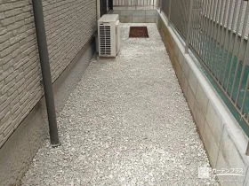 明るい印象に整い日々のお手入れも軽減された犬走りの工事