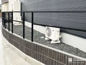 道路沿いをスマートに整える、フレームフェンス[施工後]