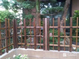 和風のお庭のマッチするフェンス[施工後]