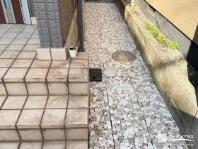 タイル張りで快適な駐輪スペース[施工後]