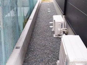 日々の雑草の管理を無くす防草シートと砂利[施工後]