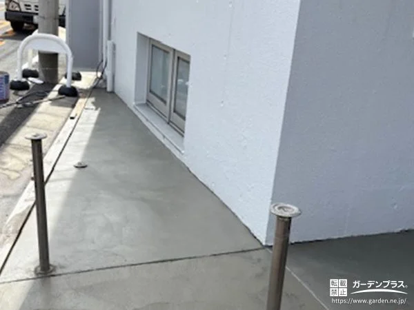 凸凹ができていた地面にコンクリートを打設したリフォーム工事