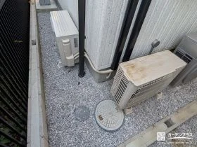 防草シートと白砂利で雑草対策[施工後]