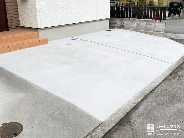 砂利だった駐車スペースをコンクリートで整えたリフォーム工事