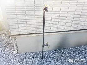 シンプルでスリムな立水栓[施工後]