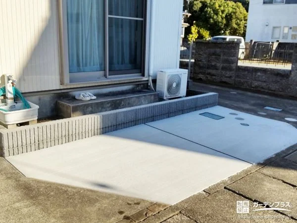 植栽スペースを撤去して駐車スペースに生まれ変わらせた工事