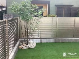 ロックガーデンとハイノキが彩る庭[施工後]