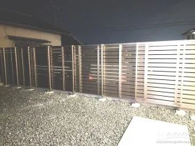 高尺のフェンスで視線をしっかりカットした快適なお庭工事