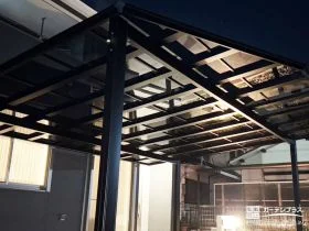 変形地にジャストフィットする、異形対応のフラットカーポート[施工後]