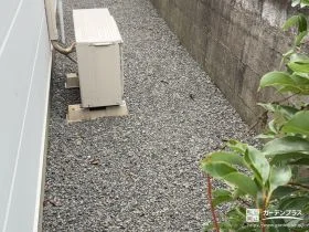 水はけ良く雑草が生えにくい砂利敷きの犬走りリフォーム工事