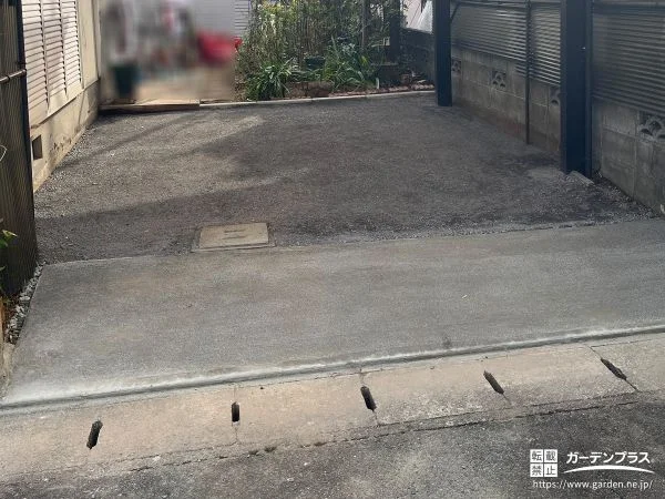 アスファルト舗装でつかいやすく整えたお庭のリフォーム工事