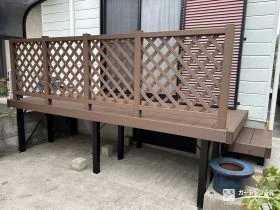 フェンス付きウッドデッキをリフォームし快適空間をつくった工事