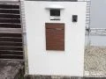 宅配ボックス付き門柱と人工芝で使いやすく整えたお庭周り工事