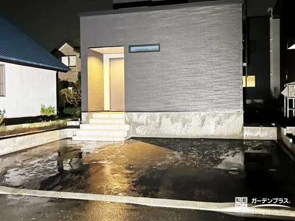 No.28010 冬の除雪も夏の庭遊びも楽しむ新築外構[施工後]