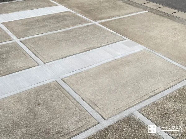 No.28035 駐車スペーススリットにコンクリートを打設し平らに整えた工事[施工後]