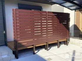 目隠しフェンスで視線を気にせず洗濯物を[施工後]