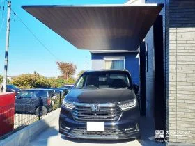 ノイズレスな機能美。景観に溶け込むカーポートSC[施工後]