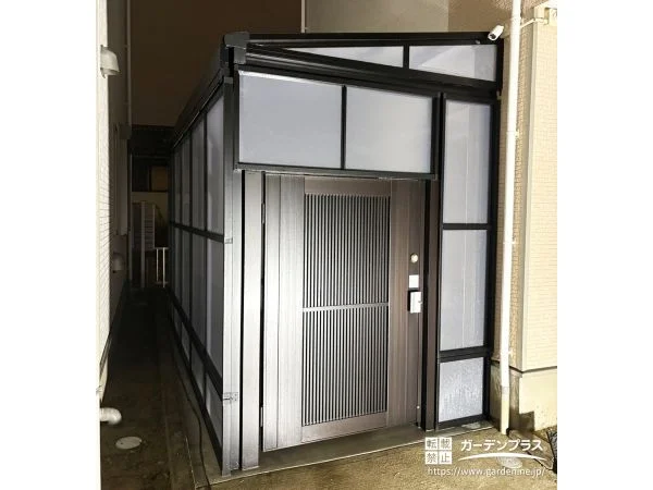 敷地条件に合わせて組み合わせたストックヤード設置工事