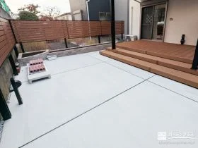 お子様と植物を育てる楽しさも育むお庭[施工後]