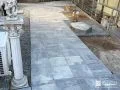 お庭の動線を整えるインターロッキング舗装