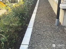 シンプルな地先ブロックで境界をすっきり整える外まわり工事