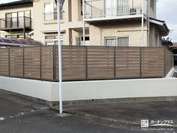 No.28170 生垣から目隠しフェンスへすっきりリフォームして整えた工事[施工後]