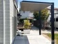 片側支柱のすっきりデザインカーポート設置でお車を守る工事