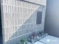 繊細なラインが美しい化粧ブロック門柱