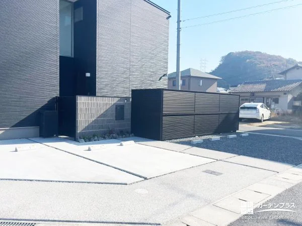 建物完成からじっくり理想を形に。家族のためのモダンな新築外構