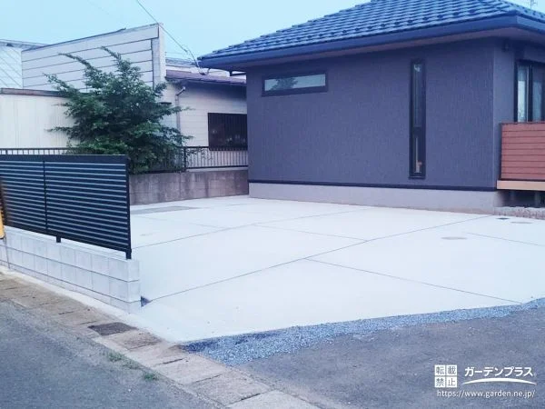 角地の魅力を活かしたローメンテナンスのオープン外構工事