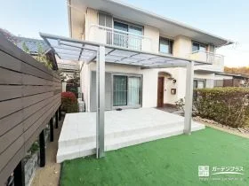 テラスまわりを広く確保する工夫のつまったお庭リフォーム工事