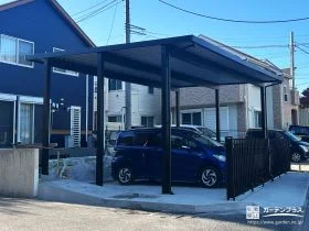 広々とした3台用の駐車スペース[施工後]