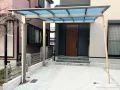 片側支持タイプですっきり動線を確保したカーポート設置工事