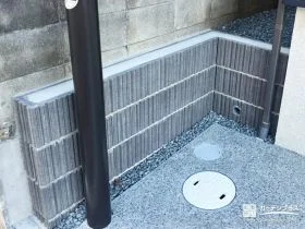 外構の高低差を守る土留め