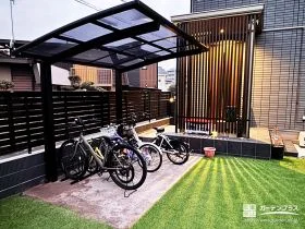 雨の日も安心のサイクルポートで快適な動線に[施工後]
