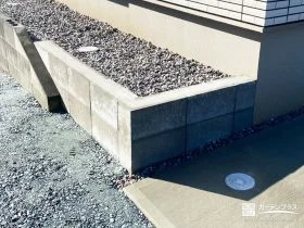 高低差守る犬走りの土留め[施工後]