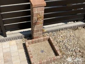 可愛らしいデザインの立水栓[施工後]